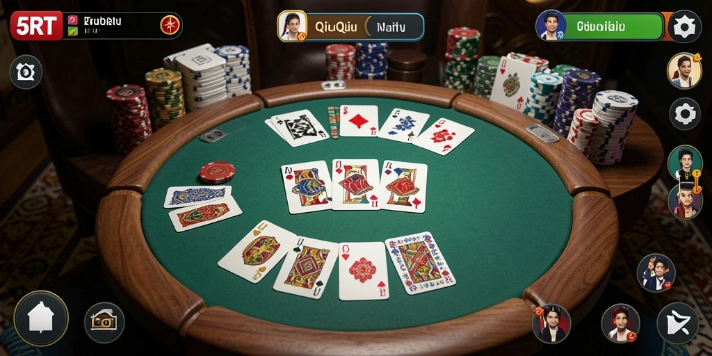 Tampilan menarik dari gameplay QiuQiu di 5RT.