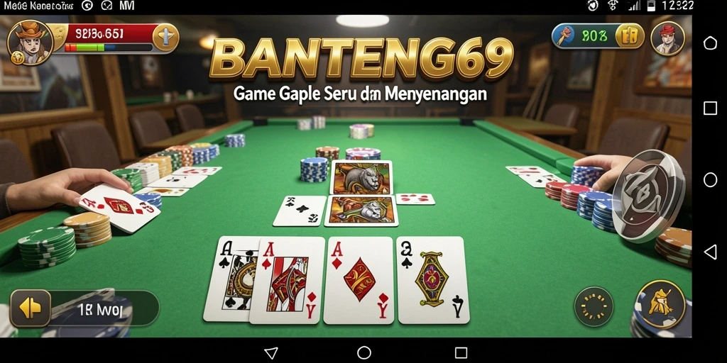 Screenshot gameplay BANTENG69 yang menampilkan suasana seru permainan Gaple.