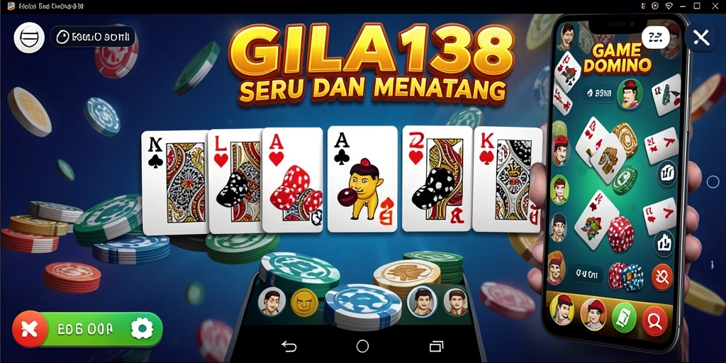 Screenshot gameplay GILA138 menampilkan keseruan bermain domino.