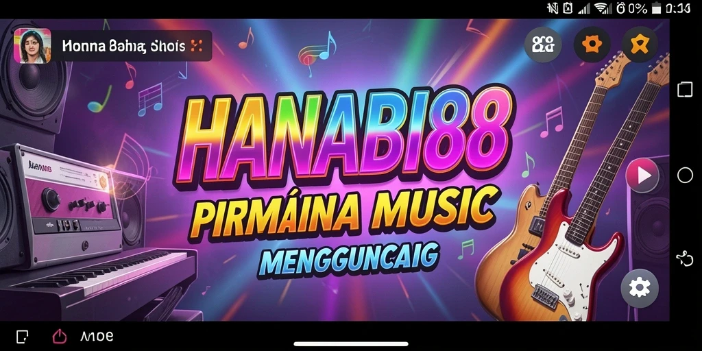 Tampilan gameplay seru dengan berbagai pilihan lagu.