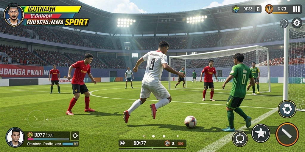 Tampilan screenshot IDR77 saat menunjukkan pertandingan olahraga yang intens.