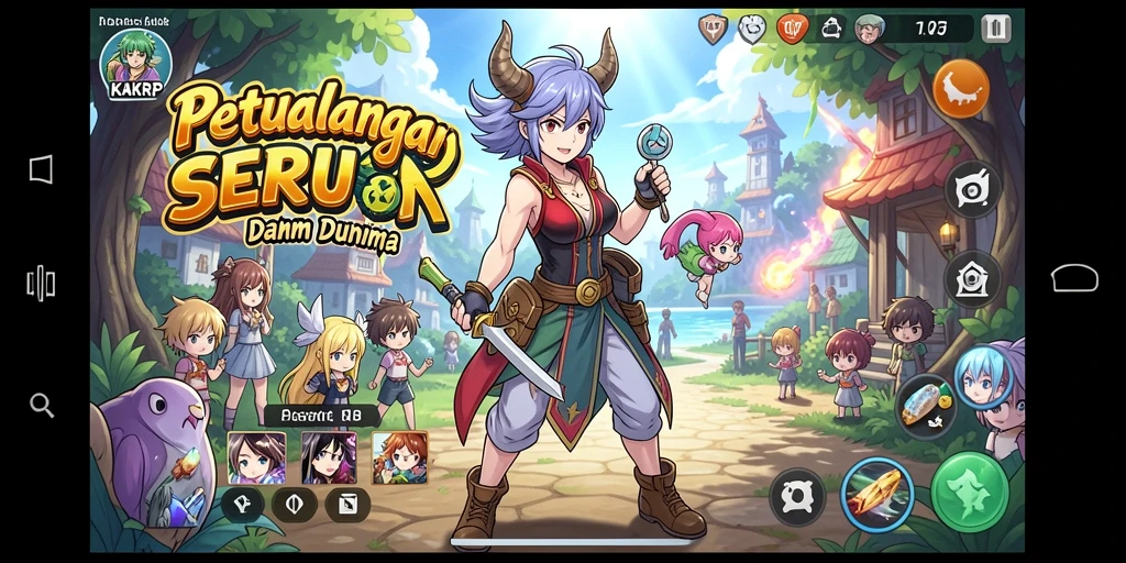 Screenshot KAKRP menampilkan pertarungan seru dalam dunia anime yang menawan.