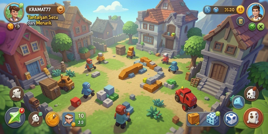 Tangkapan layar gameplay KRAMAT77 yang menampilkan tantangan puzzle yang seru.