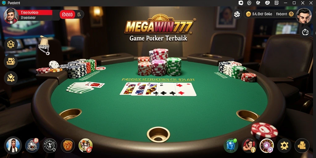 Tangkapan layar gameplay <strong>MEGAWIN777</strong> yang menampilkan aksi seru permainan Poker.