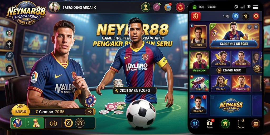Tampilan gameplay seru di NEYMAR88 dengan dealer langsung.