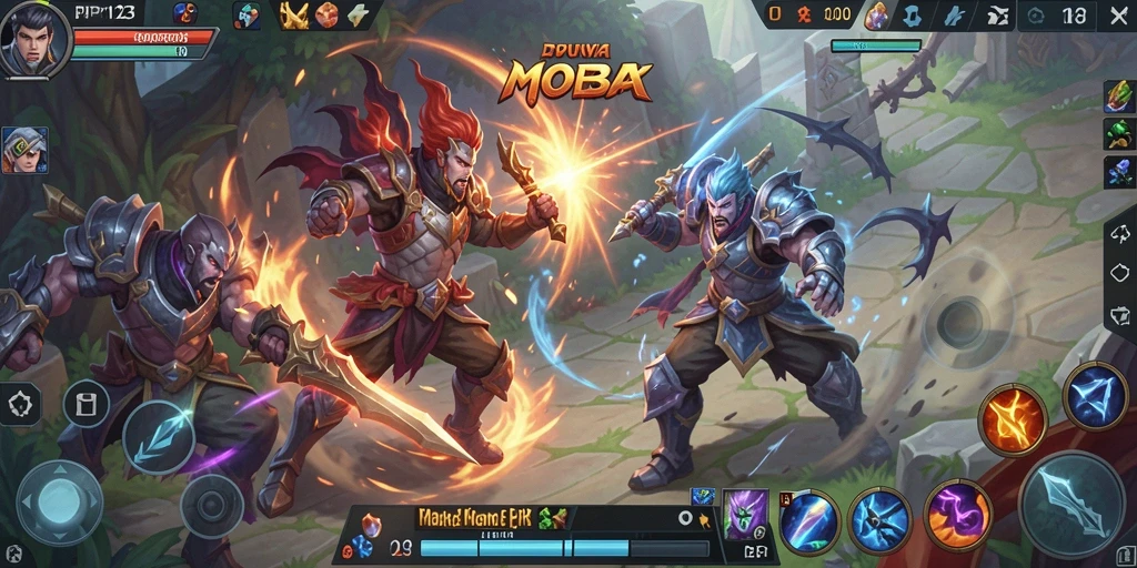Gameplay aksi intens dalam PP123, pertarungan yang mendebarkan.