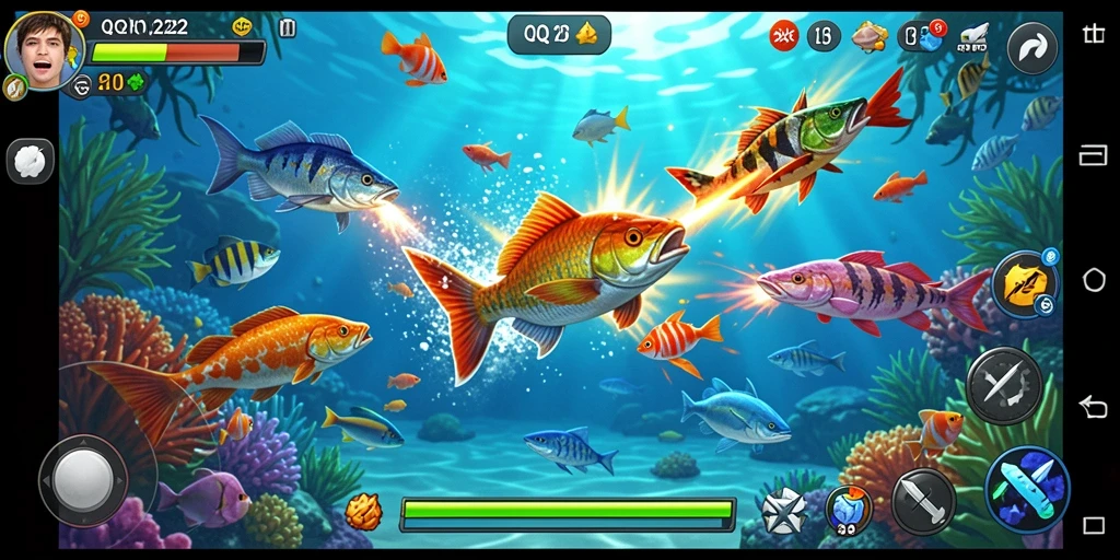 Gameplay seru menembak ikan di QQ222.