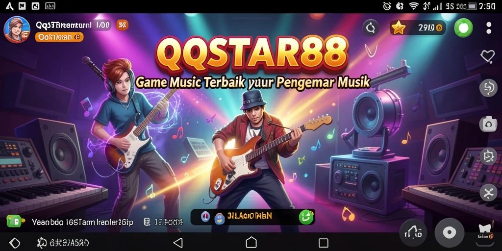 Screenshot gameplay QQSTAR88 yang menunjukkan keseruan bermain musik.