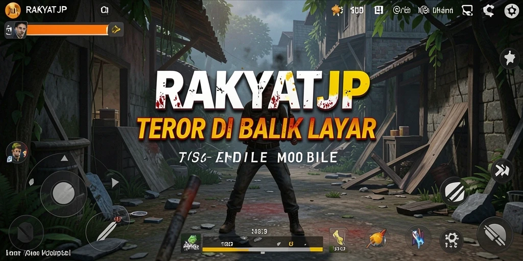 Screenshot yang menampilkan suasana gameplay menakutkan RAKYATJP.
