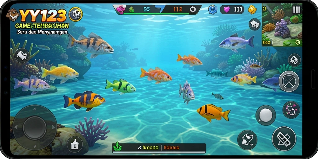 Gameplay seru menembak ikan di YY123.