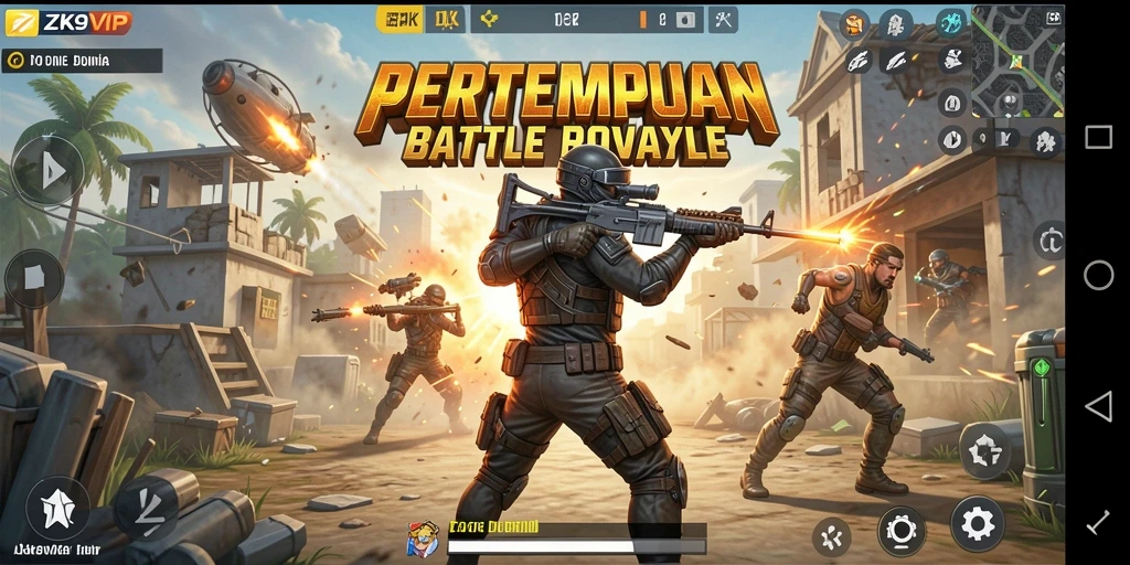 Tampilan gambar gameplay ZK9VIP yang penuh aksi dan intensitas pertempuran.